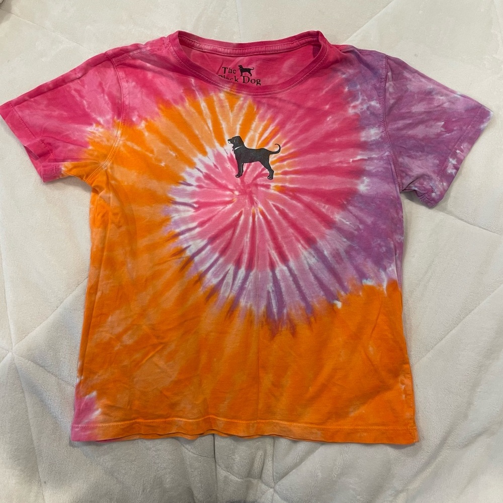 Black Dog Tie Dye Shirt